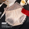 Lace plus-size underwear for women, high-waisted lace cut-out mesh, plump mm, 90 to 210 pounds, breathable and sexy, triangular waistband full image